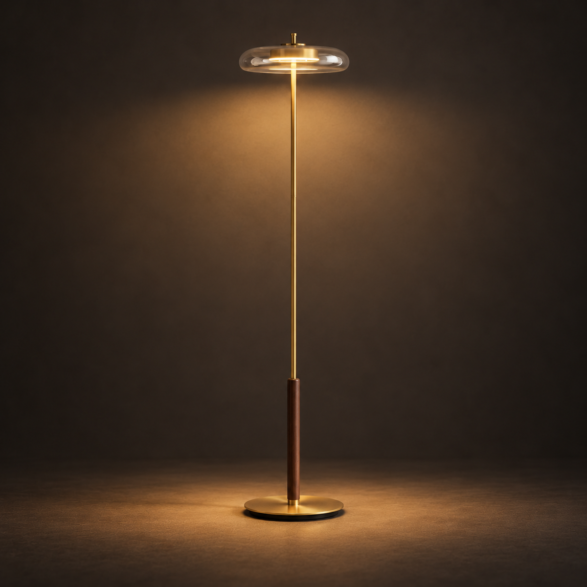 Kalem - Floor Lamp in charcoal gallery style
