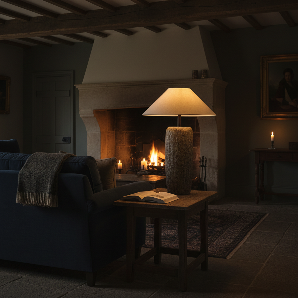 Cotswold Farmhouse Table Lamp in Moody Setting